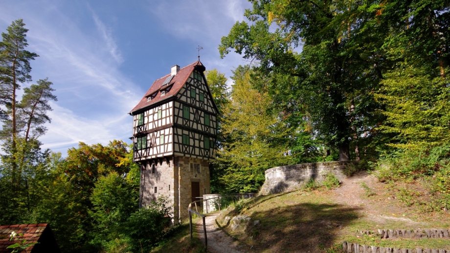 Quelle: Unifok Jena e.V., TTV, Foto: Günther Kühnl Blick auf den Herzogstuhl in der Jagdanlage Rieseneck